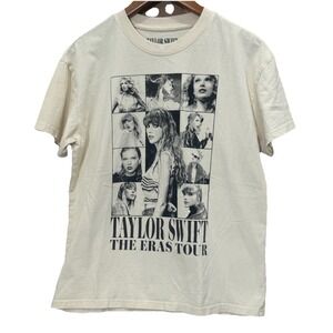 Taylor Swift The ERAS Tour Official Licensed Beige Shirt Size M Medium Excellent